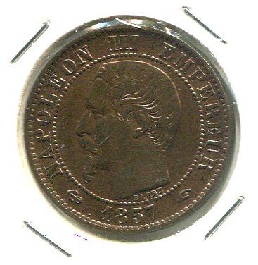FRANCE 1857A 5 CENTS