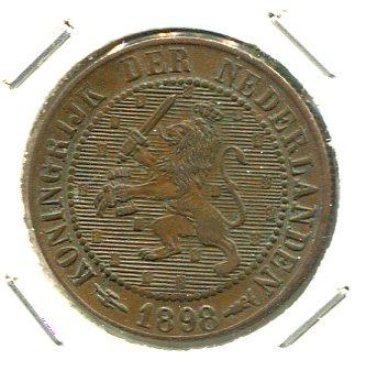 NETHERLANDS 1898 2 1/2 CENTS SCARCE (03)
