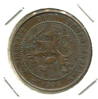 NETHERLANDS 1906 2 1/2 CENTS