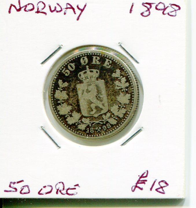 NORWAY 1898 50 ORE