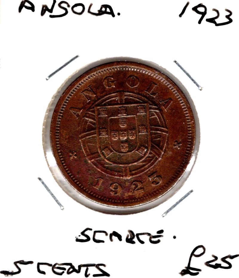 ANGOLA 1923 5 CENTS SCARCE