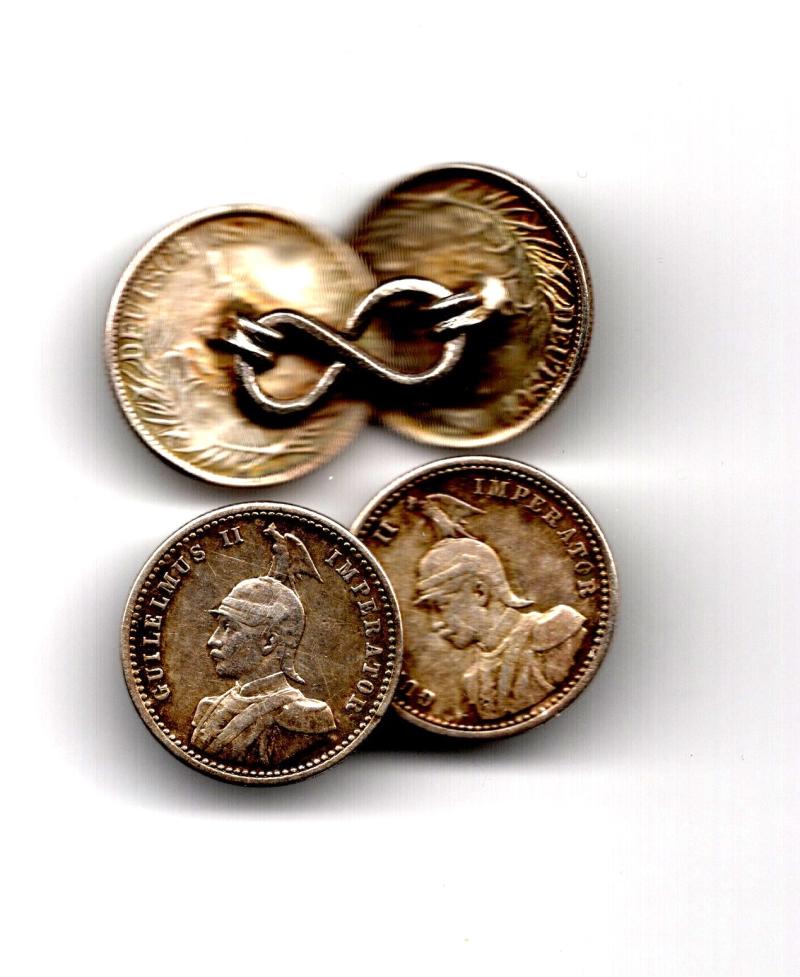 GERMAN E AFRICA 1/4 RUPEE CUFFLUNKS