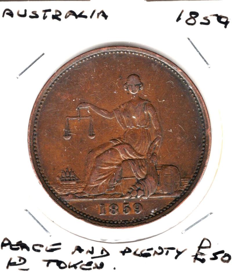 AUSTRALIA 1859 1D TOKEN