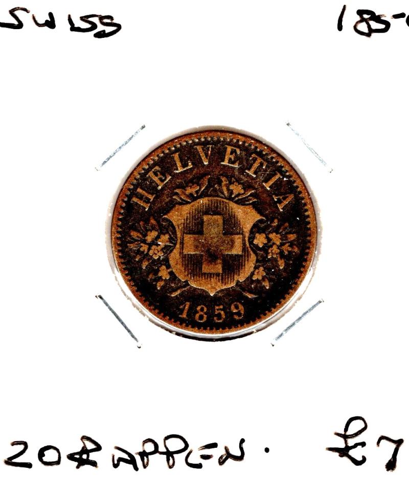 SWISS 1859 20 RAPPEN