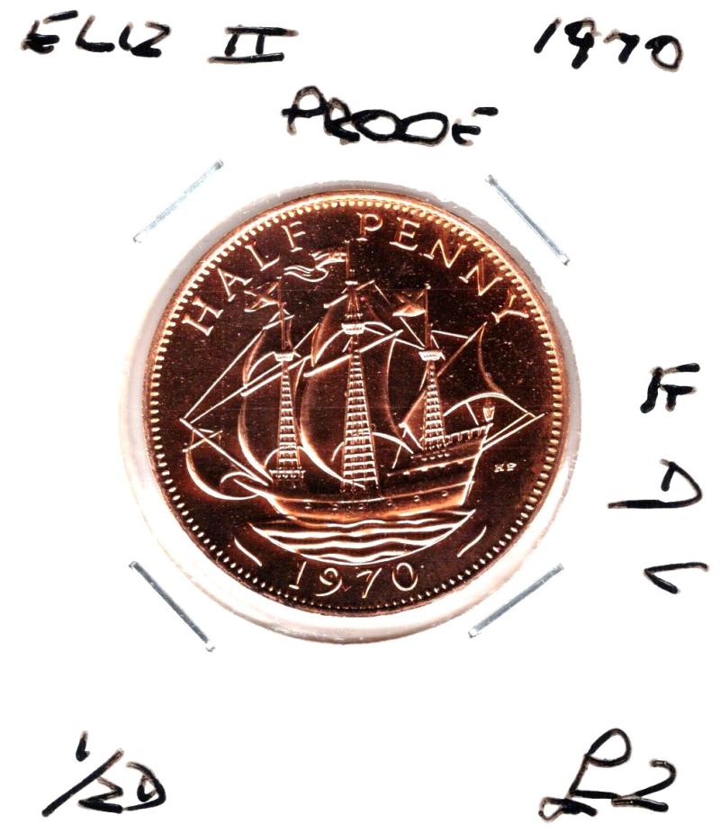 GB 1970 PROOF 1/2D