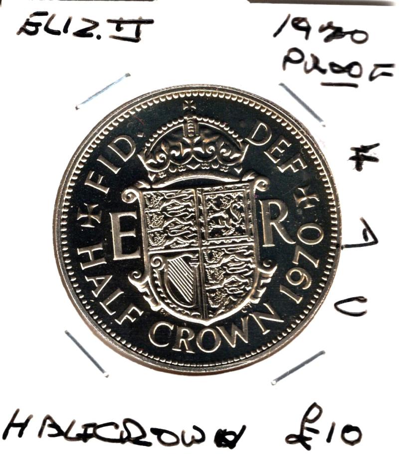 GB 1970 PROOF 1/2 CROWN