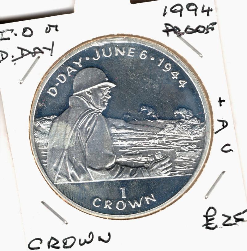 ISLE OF MAN 1994 PROOF CROWN 'D DAY' FDC