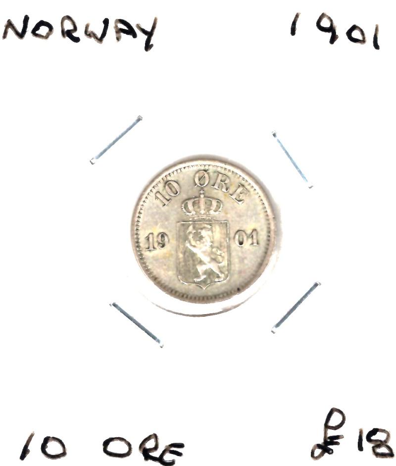 NORWAY 1901 10 ORE (010)