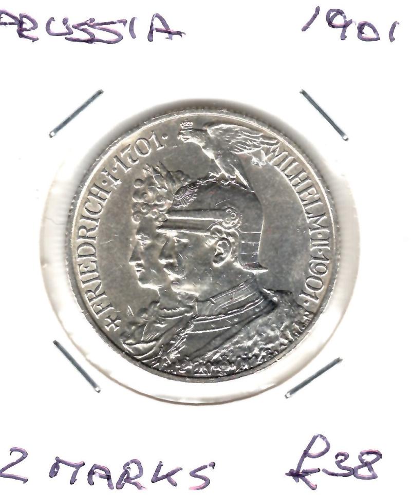 PRUSSIA 1901 2 MARKS
