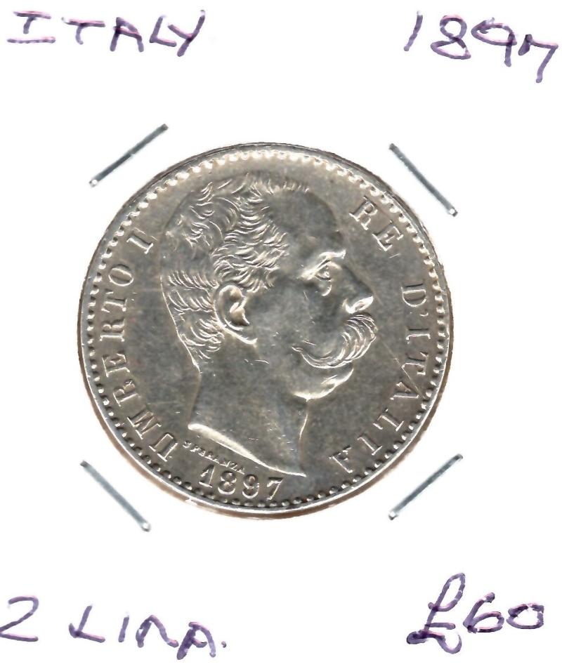 ITALY 1897 2 LIRA