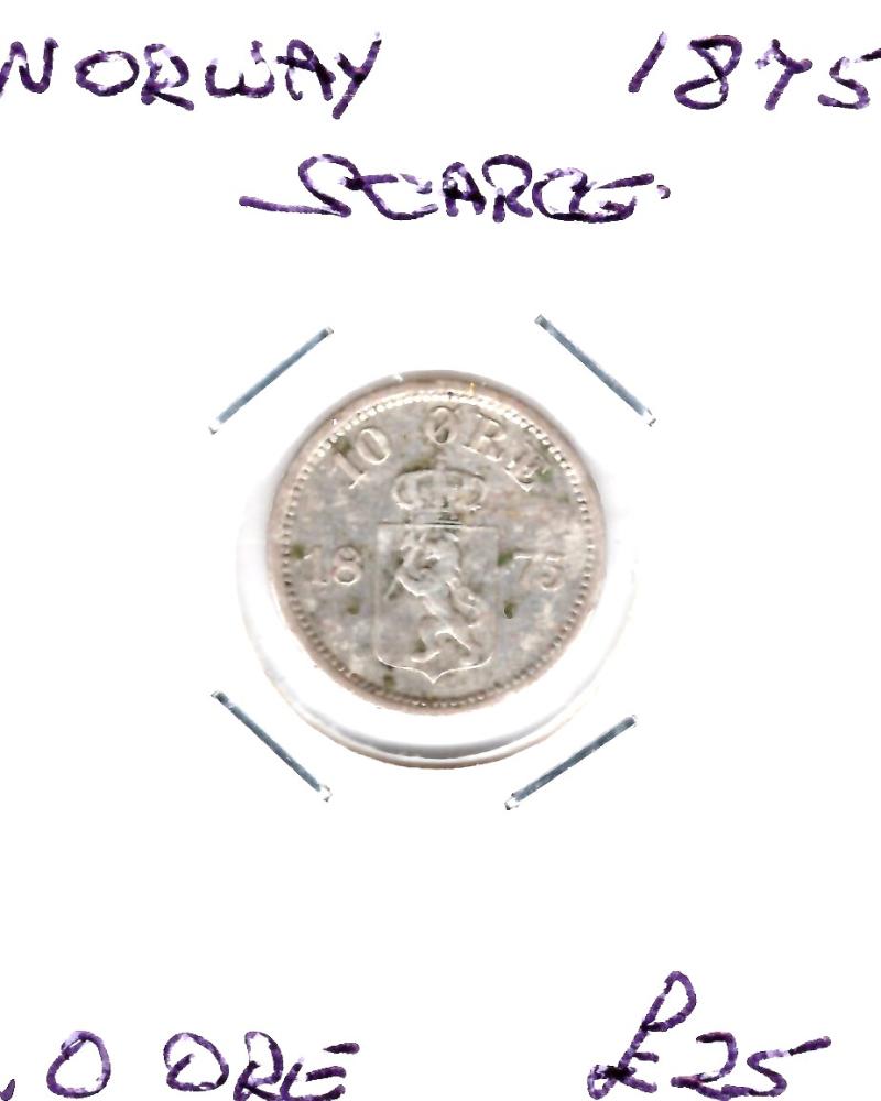NORWAY 1875 10 ORE