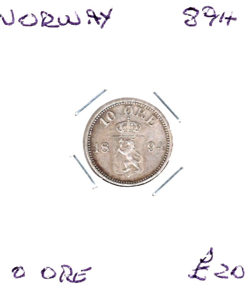 NORWAY 1894 10 ORE