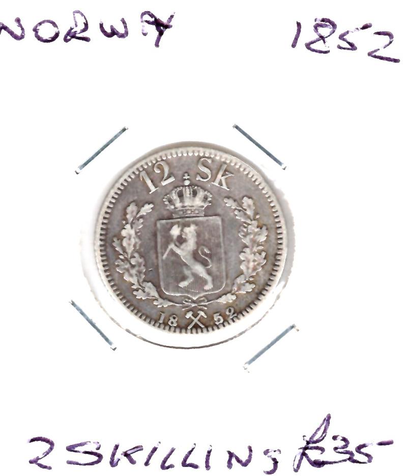 NORWAY 1852 12 SKILLING