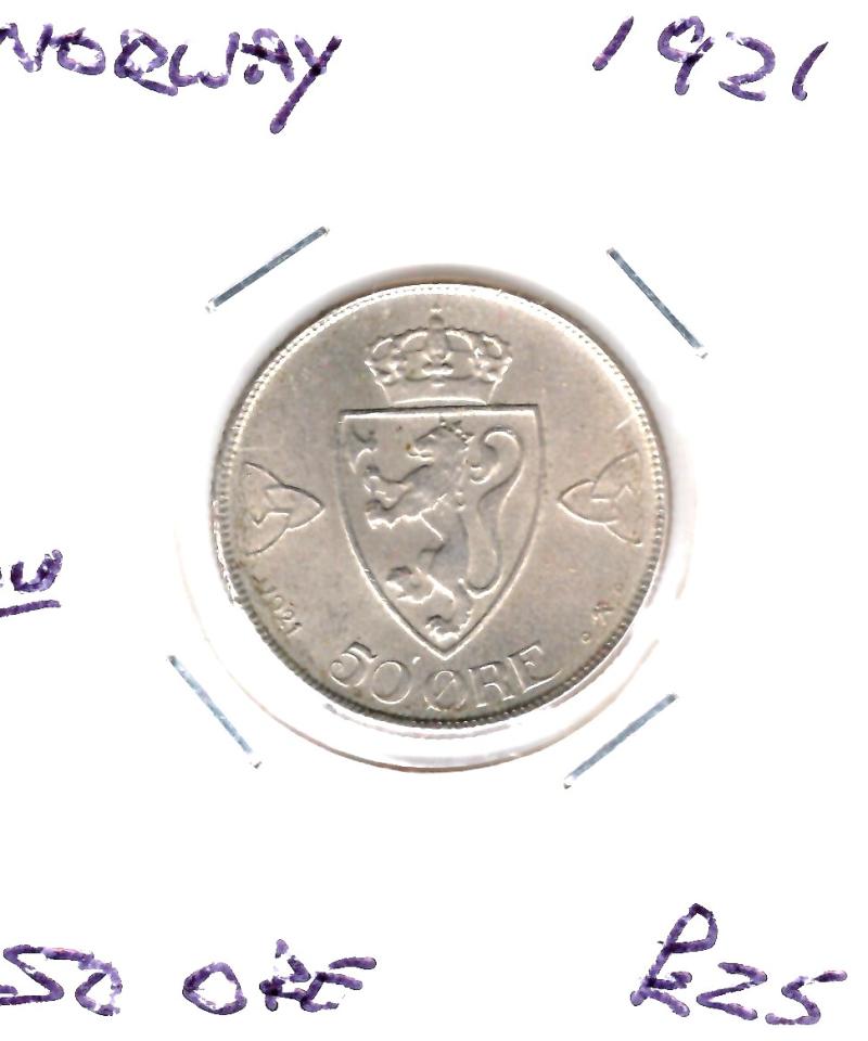 NORWAY 1921 50 ORE