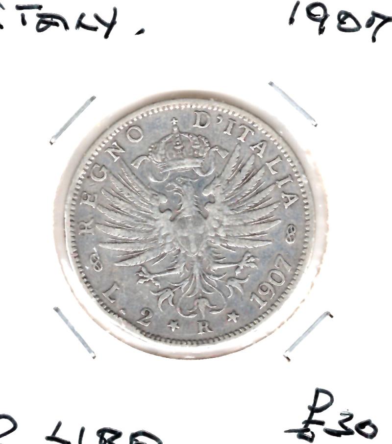 ITAL 1907 2 LIRA