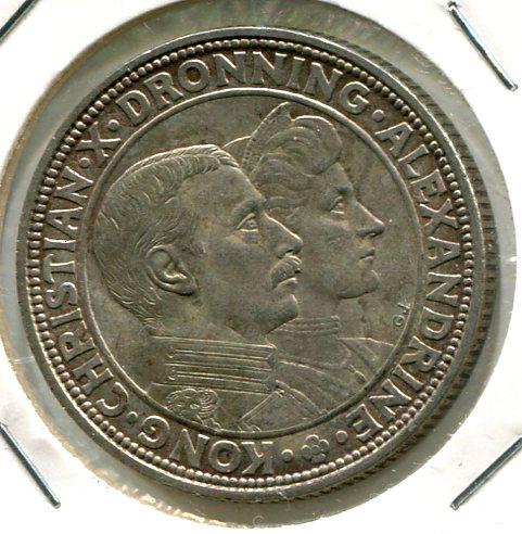 DENMARK 1923 2 KRONER