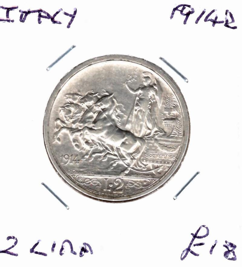 ITALY 1914R 2 LIRA