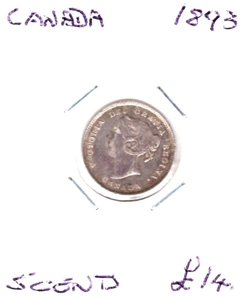 CANADA 1893 5 CENTS