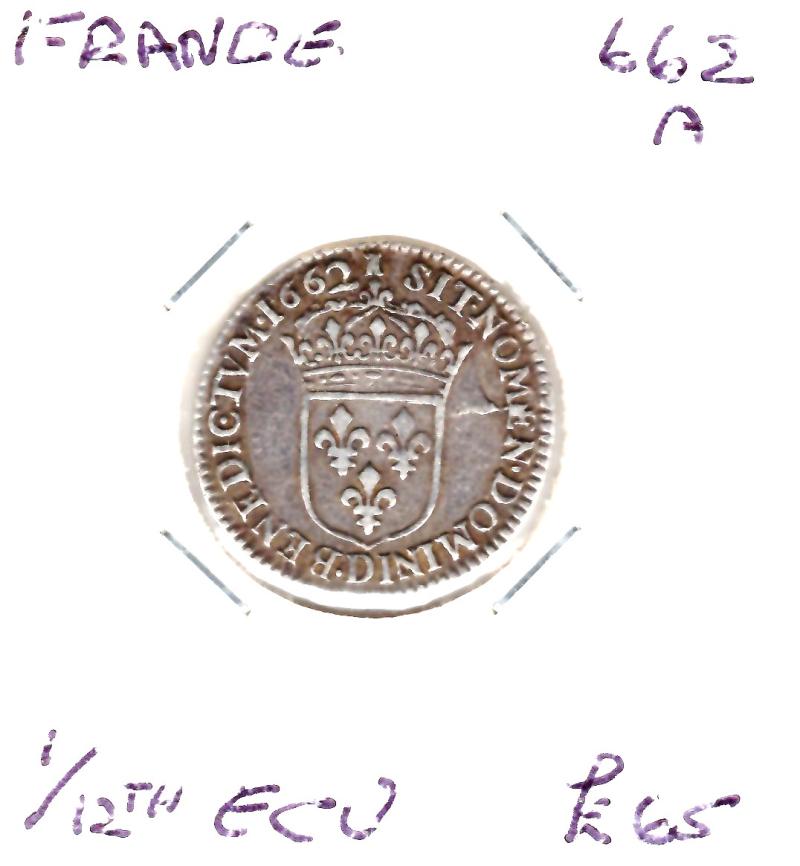 FRANCE 1662A 1/12th ECU