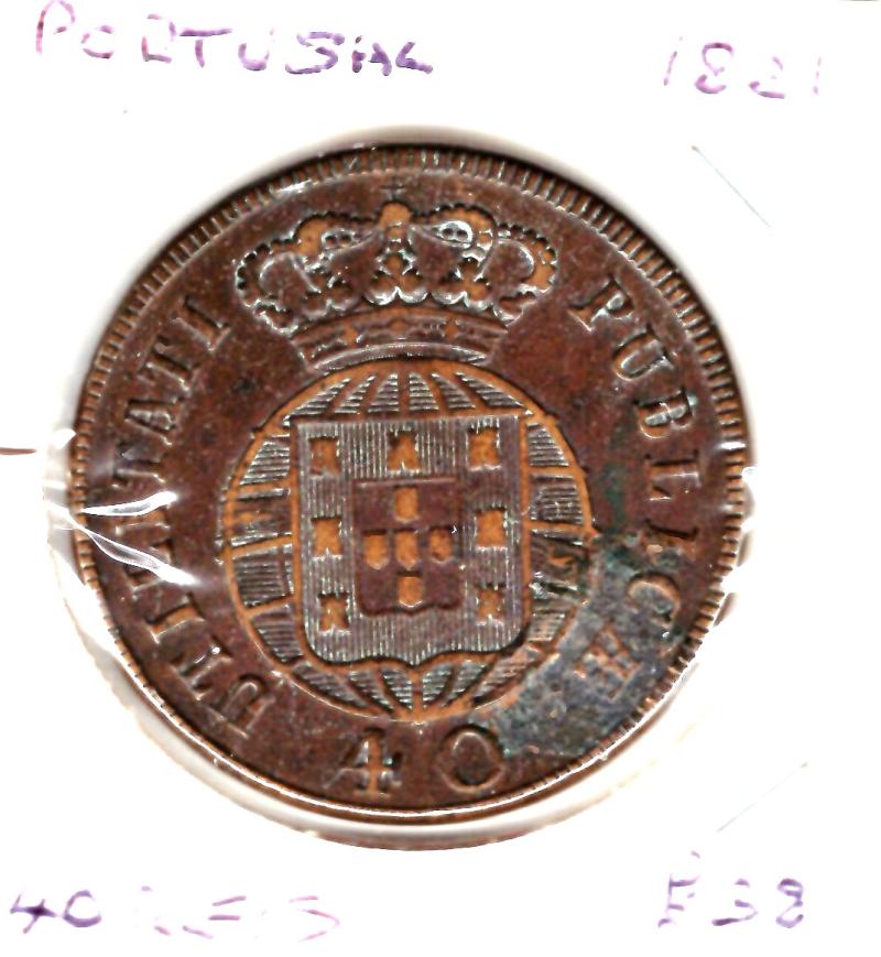 PORTUGAL 1821 40 REIS