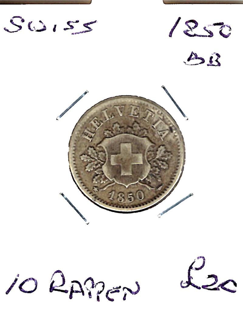 SWISS 1850BB 10 RAPPEN