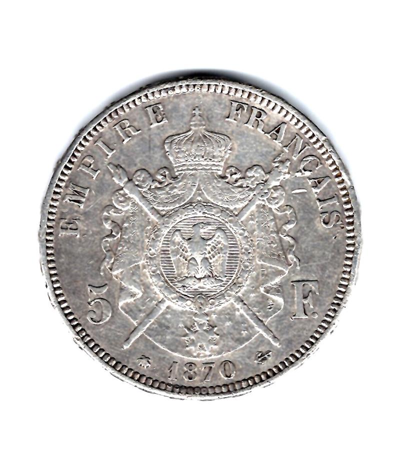 FRANCE 1870A 5 FRANC