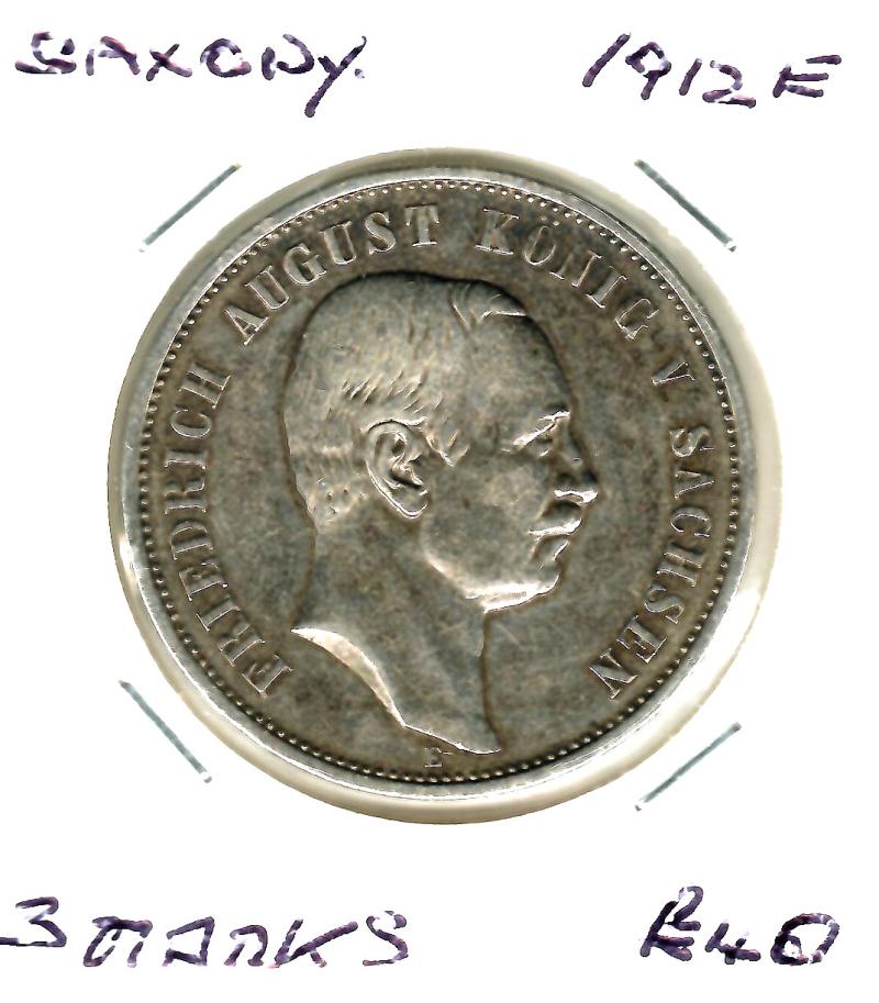 GERMANY 1912E 3 MARKS