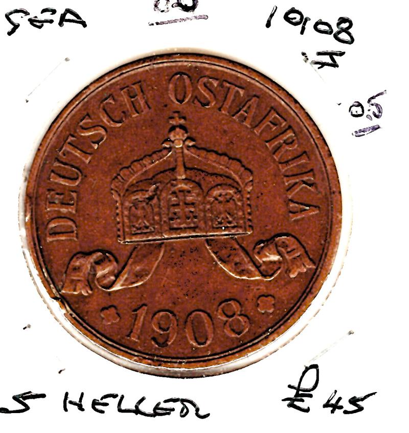 GERMAN EAST AFRICA 1908J 5 HELLER (05)