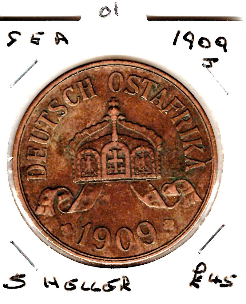 GERMAN EAST AFRICA 1909J 5 HELLER (01)
