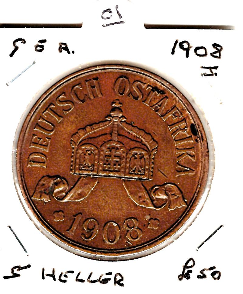 GERMAN EAST AFRICA 1908J 5 HELLER (01)