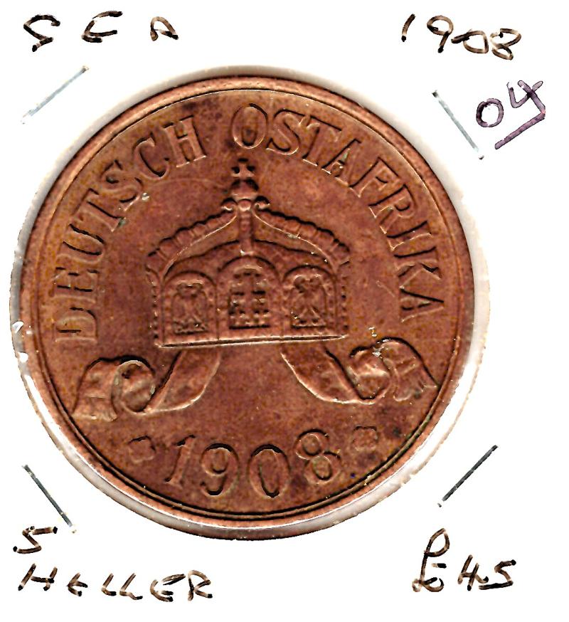 GERMAN EAST AFRICA 1908J 5 HELLER (04)