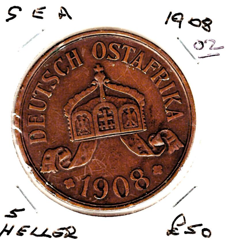 GERMAN EAST AFRICA 1908J 5 HELLER (02)