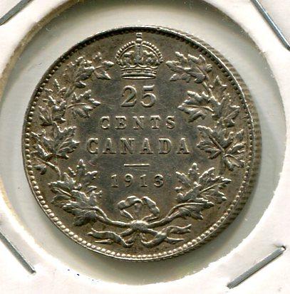 CANADA 1913 25 CENTS