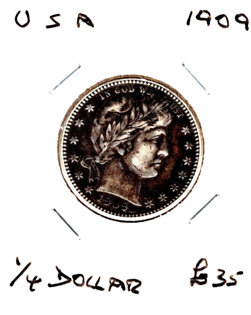 USA 1909 1/4 DOLLAR