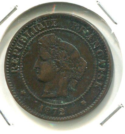 FRANCE 1872K 5 CENTS