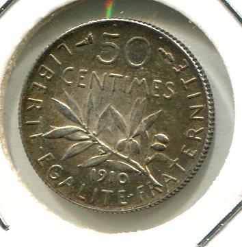FRANCE 1910 50 CENTS